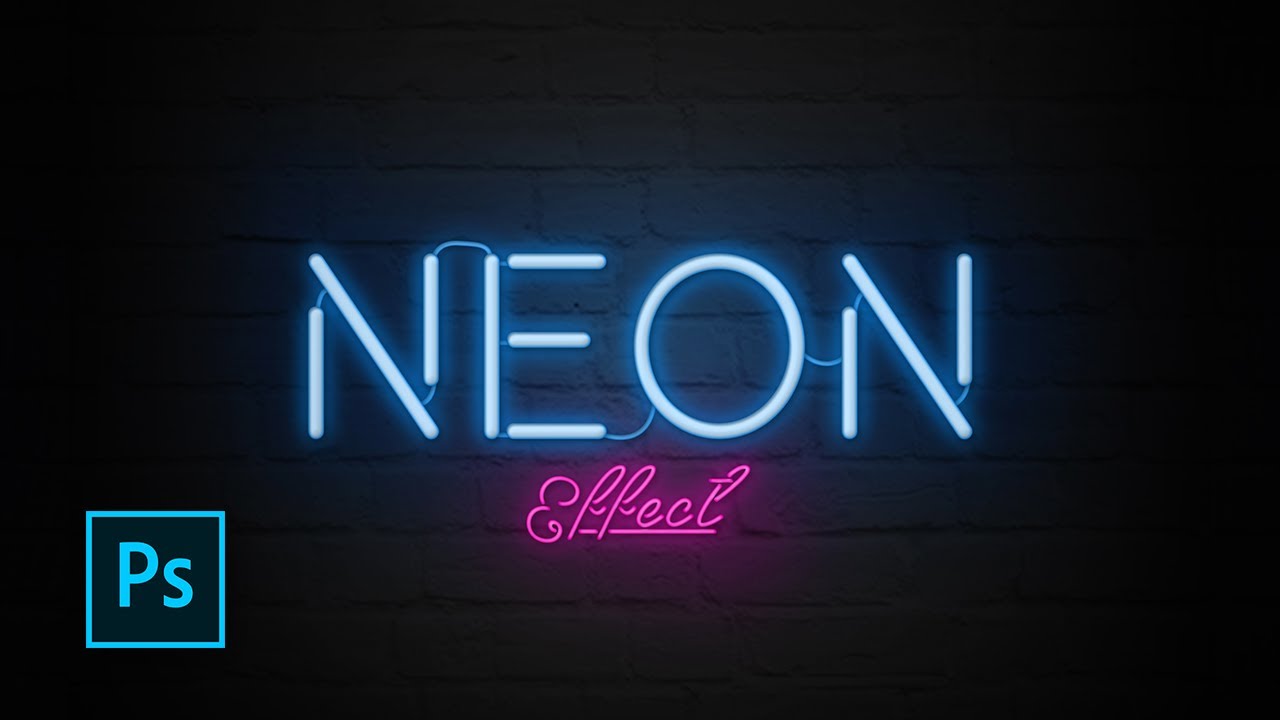 How to Create Neon Text Effect with Photoshop - Photoshop Text Effect Tutorials