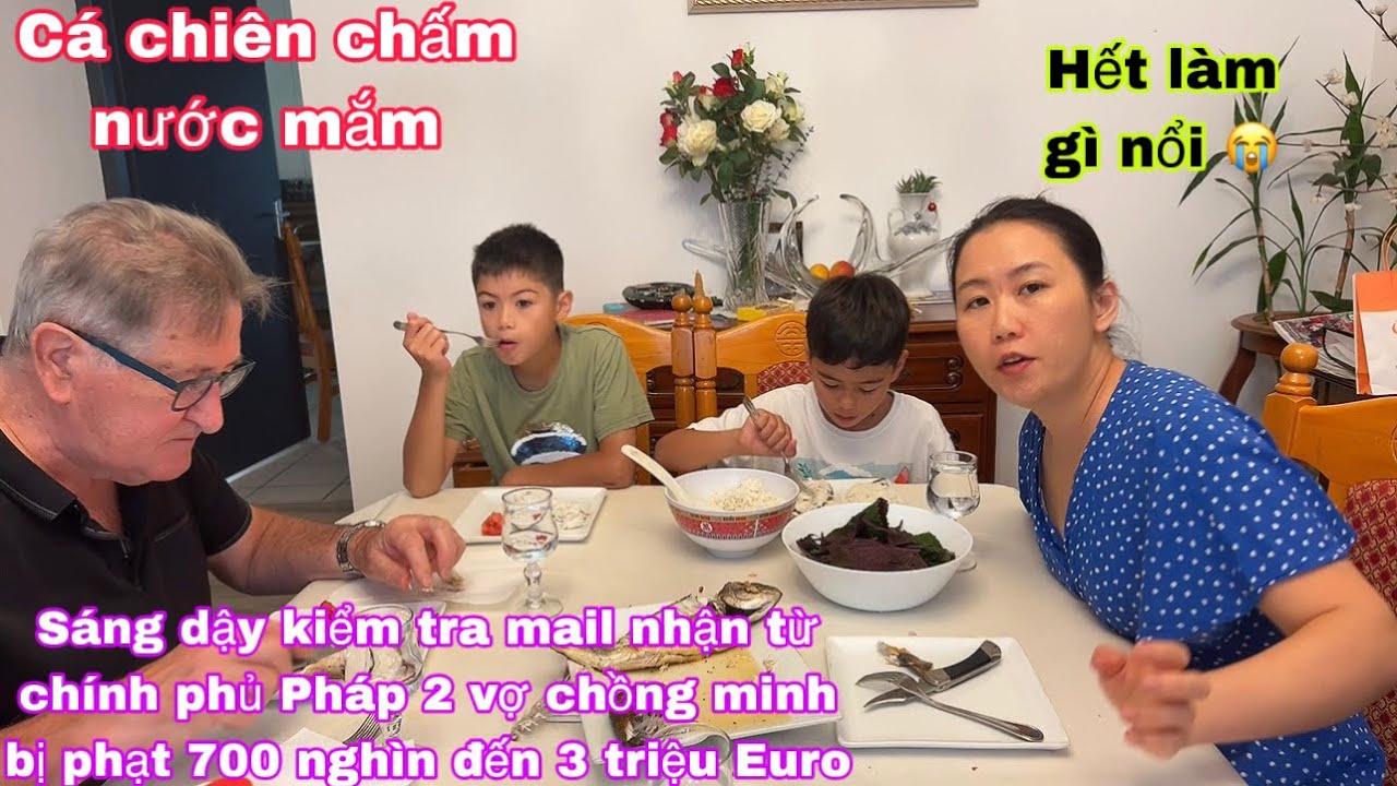 Cá phi chiên chấm nước mắm/2 vợ chồng mình nhận mail từ 9 phủ bị phạt 700-3triệu Euro/cuộc sốngpháp