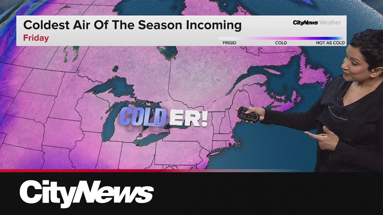 Snowfall warning lifted in Toronto, coldest air of season approaching