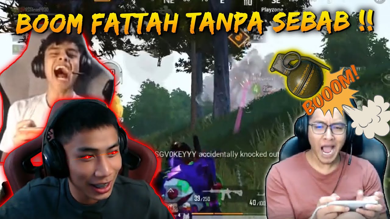 Fattah Sampai Tak Henti Menjerit Kena Boom !! | IronproVokey,Fattahziee | PUBG Mobile Malaysia