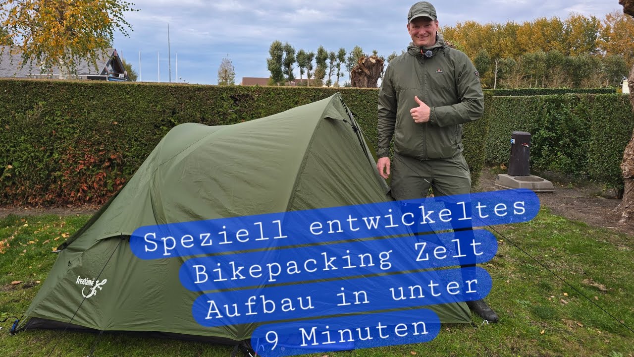 Speziell entwickeltes Bikepacking Zelt; Aufbau in unter 9 Minuten