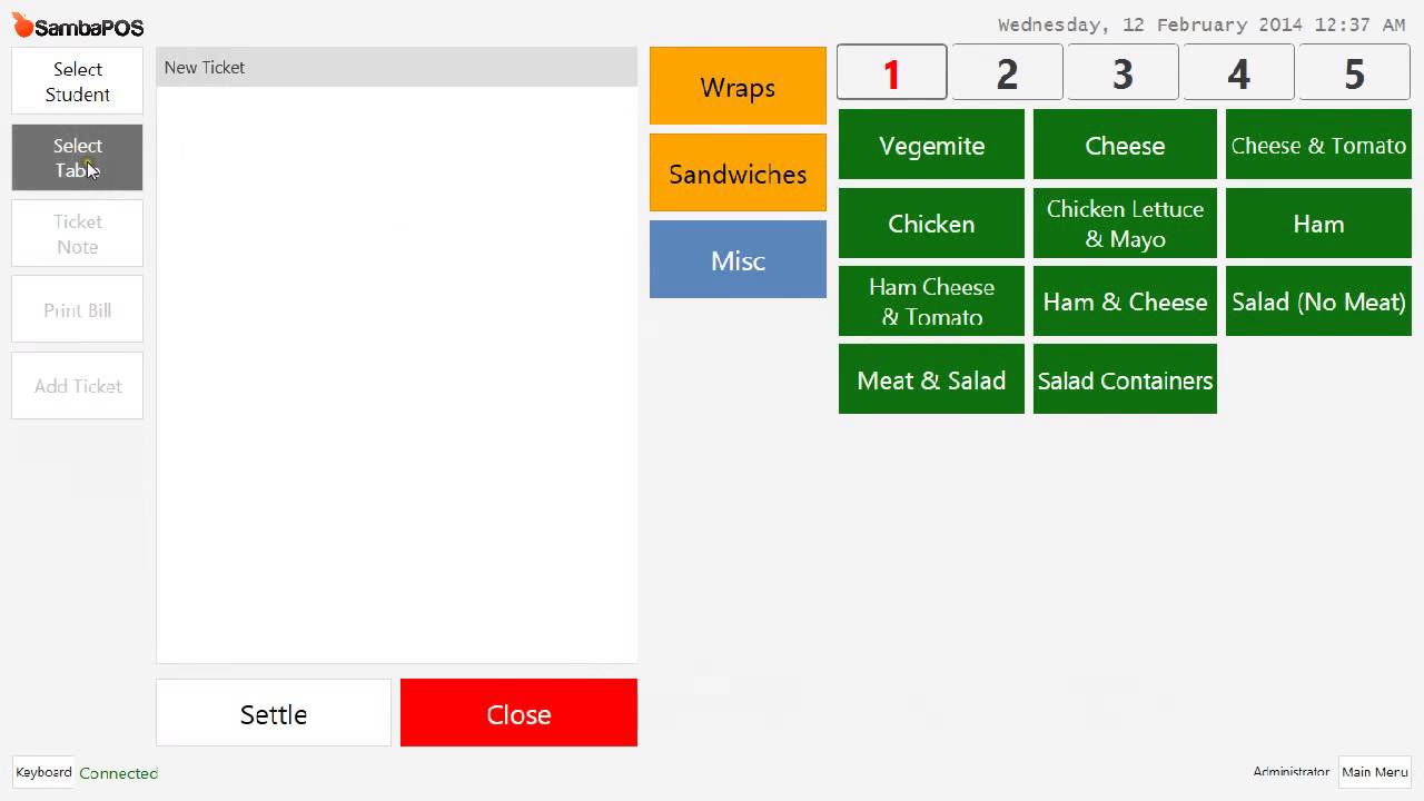 SambaPOS V4 - Custom Table Layout