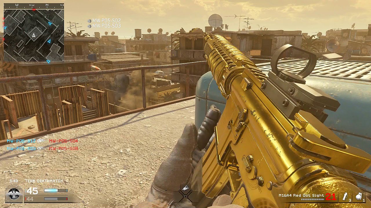Modern Warfare Remastered Multiplayer: Gold M16 on Backlot Gameplay