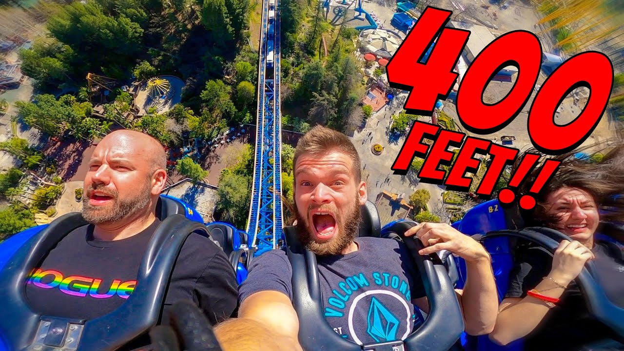Покатайтесь на самых БЕЗУМНЫХ американских горках в Six Flags Magic Mountain!