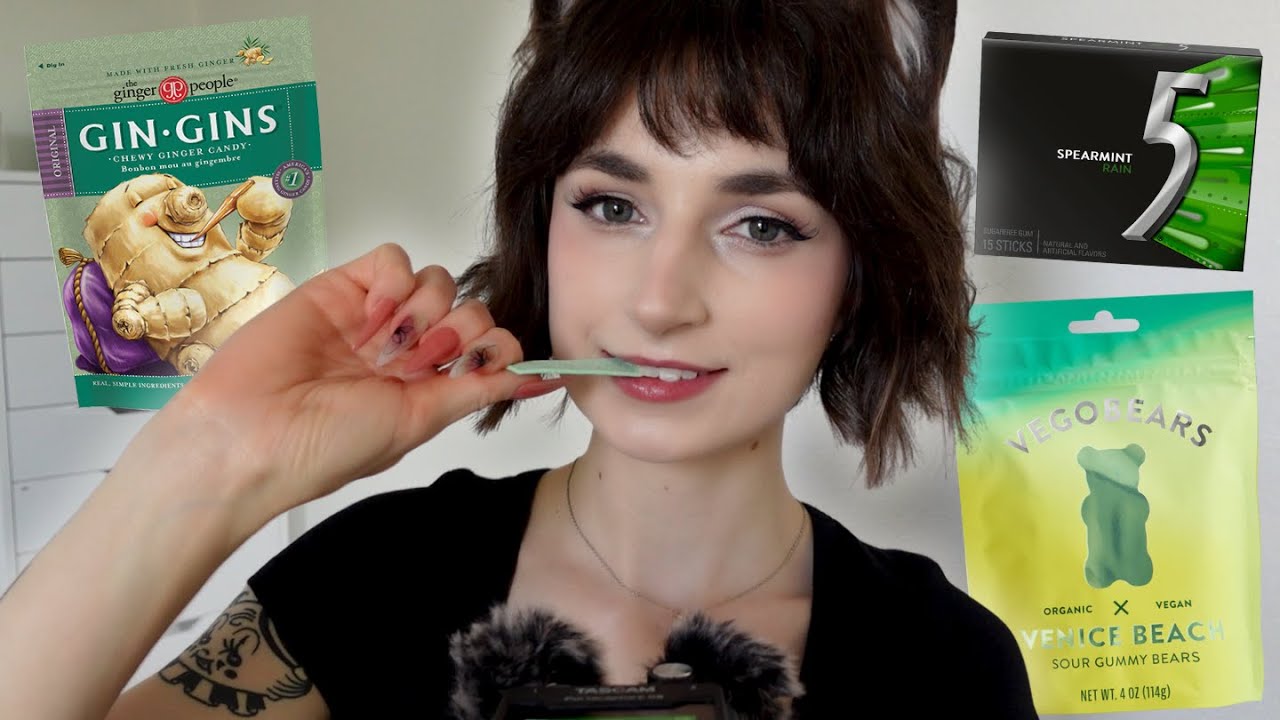 ASMR Eating Chewy Candy and Gum 🍬