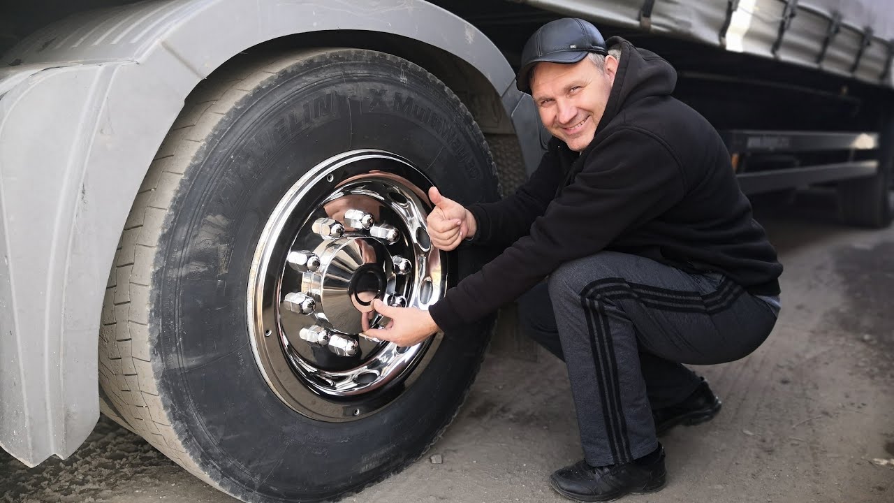 Выбор и установка хромированных колпаков на мерседес Actros