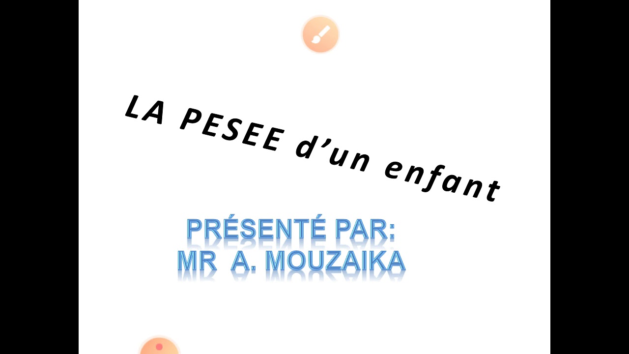 La pesee d'un enfant