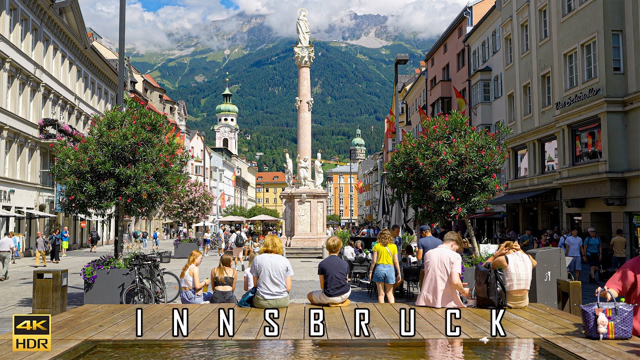 Innsbruck, Austria A Beautiful Summer Day in the Heart of the Alps 🇦🇹 4K 60 FPS