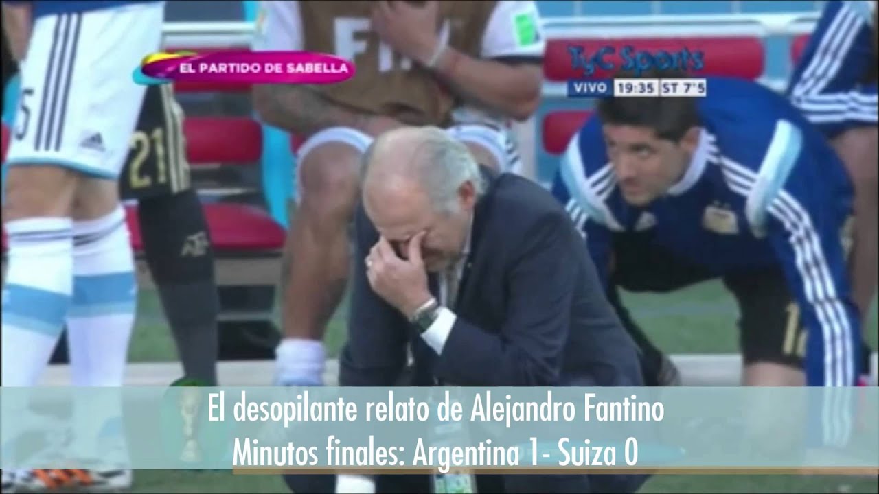 Desopilante relato de Ale Fantino sobre el final Argentina 1-Suiza 0