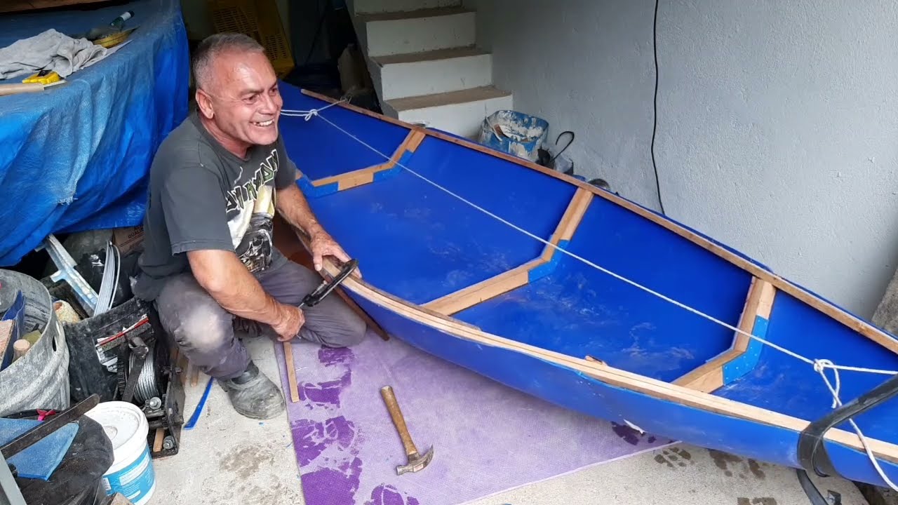 canoa de duas bombona instalação das bordas(parte 4)