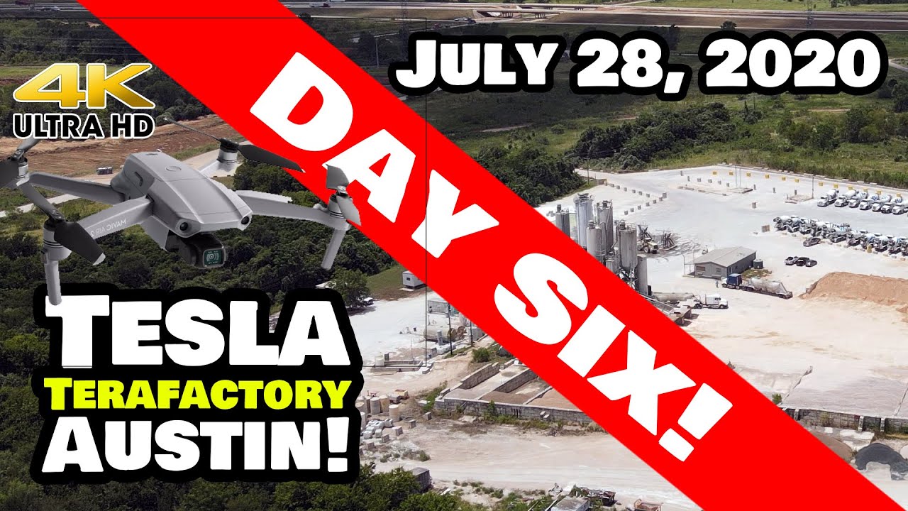 Tesla Gigafactory Austin in 4K on 7/28/20 - Tesla Terafactory Austin Texas Drone Footage