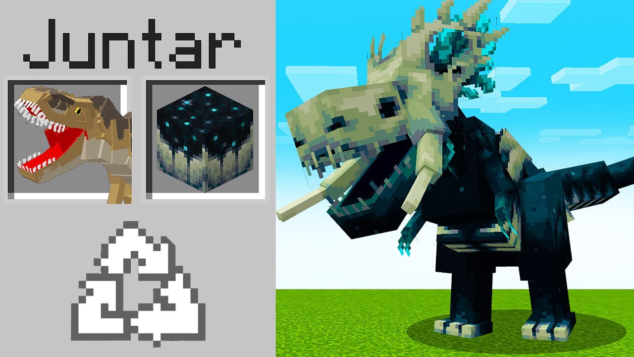 JUNTEI UM DINOSSAURO COM SCULK E CRIEI UM HIBRIDO