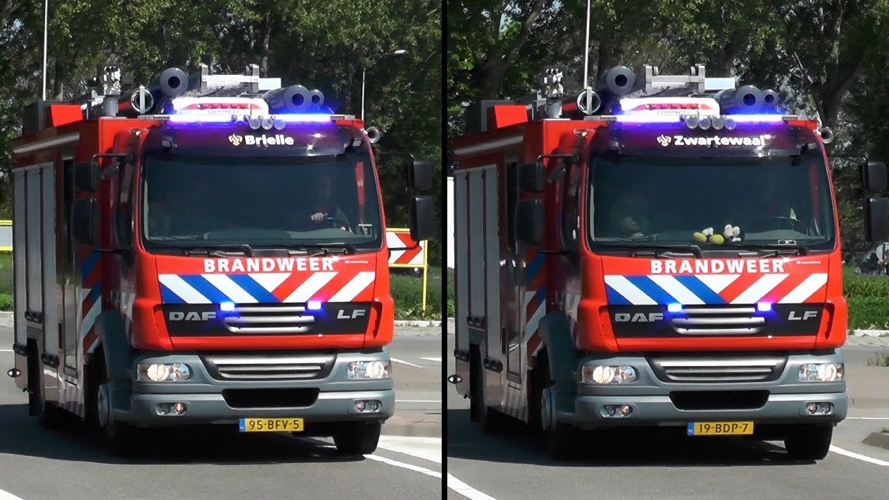 Brandweer 17-2631 17-2731 met spoed naar middel brand