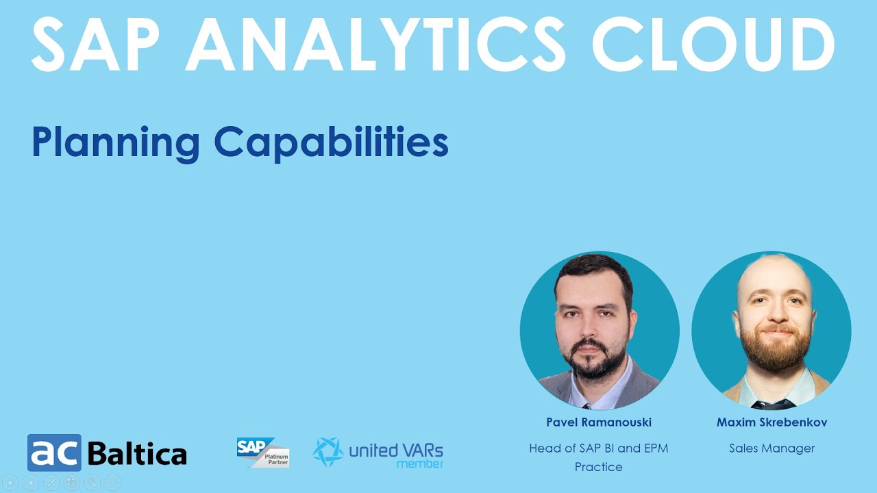 SAP Analytics Cloud. Planning capabilities // ACBaltica webinar