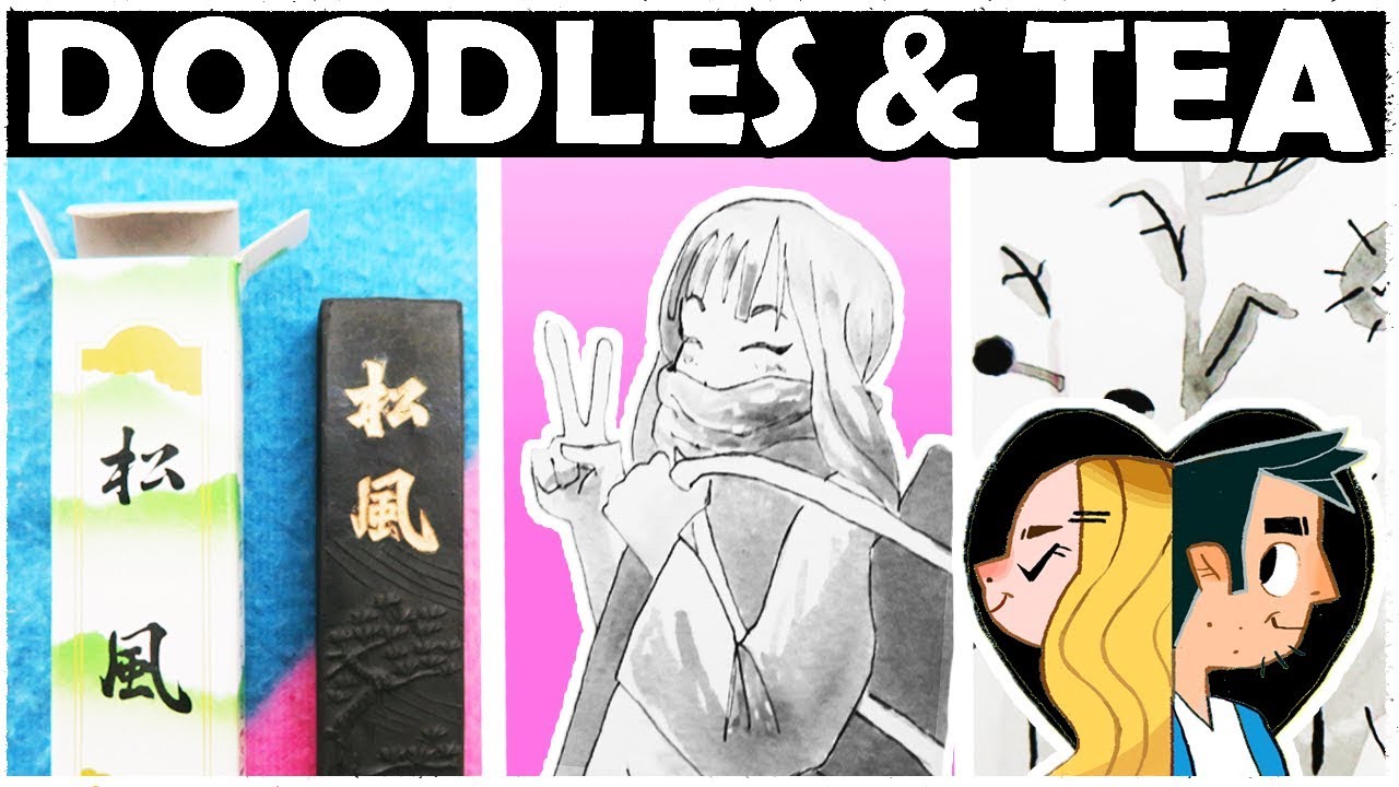 MAKING & PAINTING WITH OUR OWN INK - DOODLES AND TEA!