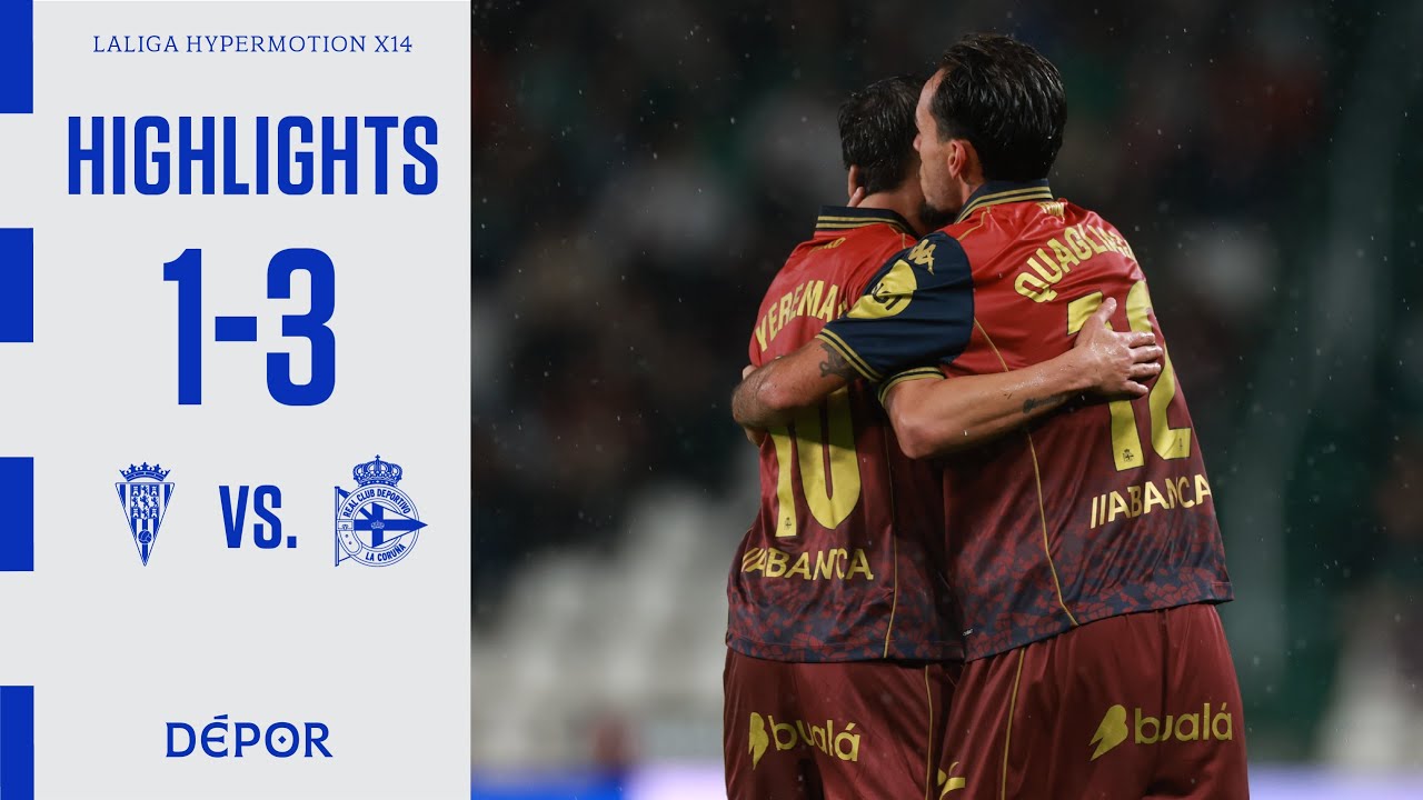 Resumen del C&oacute;rdoba CF 1 - 3 RC Deportivo