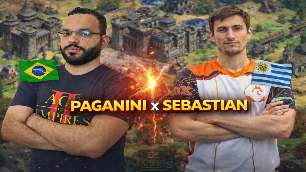 ENFRENTAMOS O TOP 1 DO URUGUAI - Paganini x Sebastian | Age of Empires 2 DE