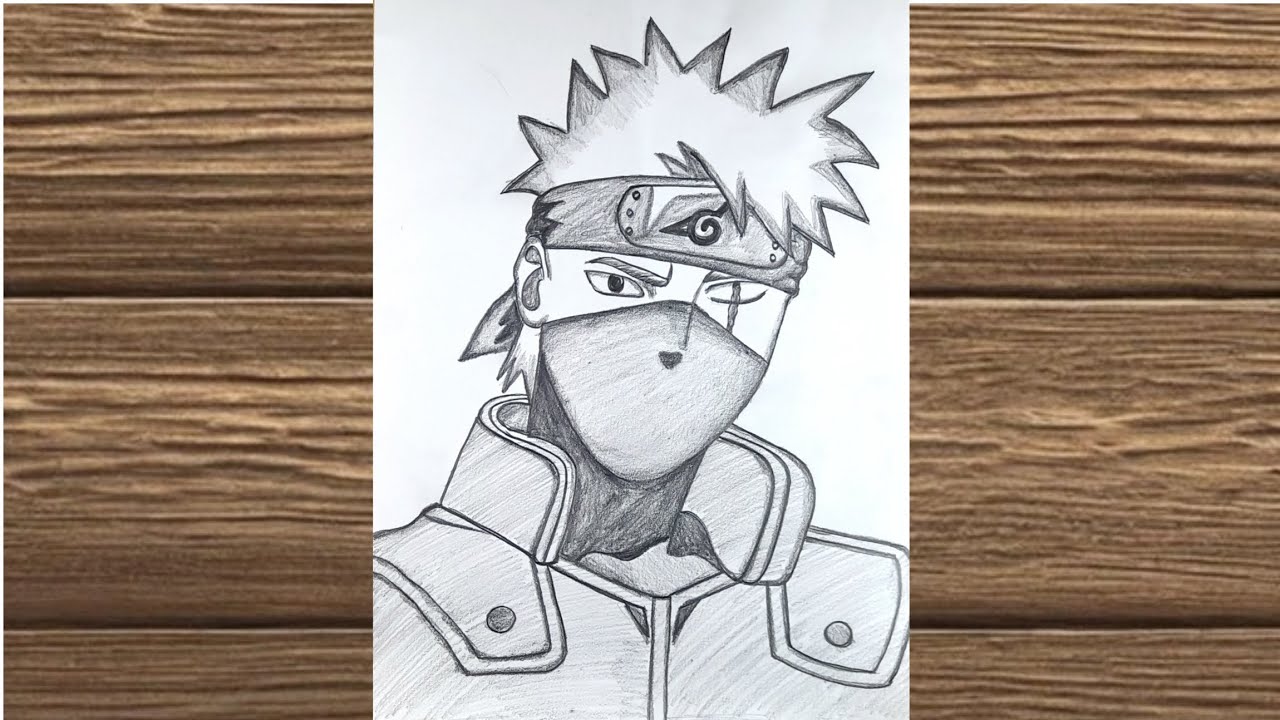 Masterpiece Sketch Kakashi in Action || step- by- step- Easy sketching  Tutorial || কাকাশি স্কেচ