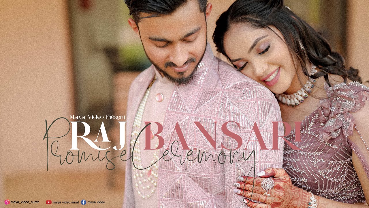 Best Engagement Ceremony Highlights ll Raj+Bansari ll by- Maya Video Surat.2024.