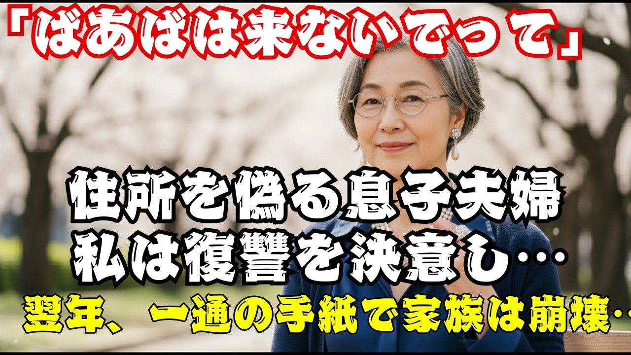 孫「ここ僕んちじゃないよ」嘘がバレた息子夫婦。泳がせること一年、届いた一通の通知書で隠し通した幸せは粉々に砕け散った。【60代以上の方へ】.
