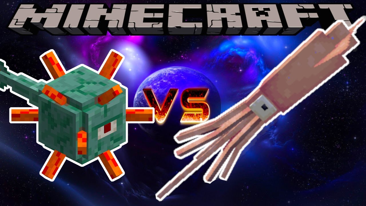 GUARDIAN VS GIANT SQUID - MINECRAFT 1.18.1 (MOB BATTLE)