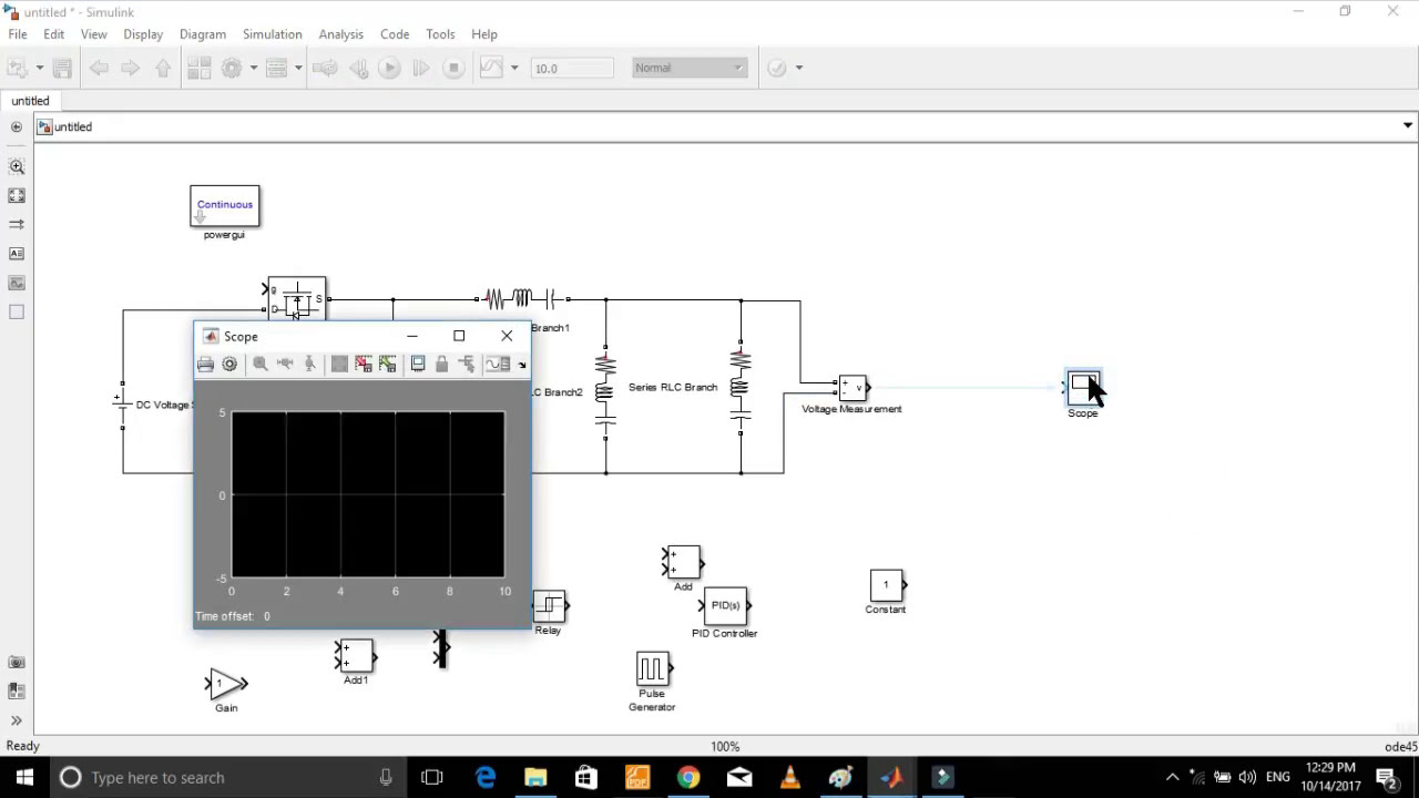 Complete design and simulation of Buck converter and its controller in simulink Matlab