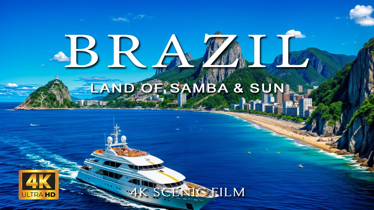 [4K] Бразилия 2025 🇧🇷 Тропический рай и знаковые пейзажи с высоты птичьего полёта | Azure Escape 4