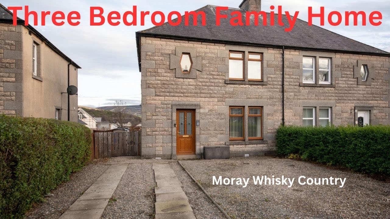 Dufftown - Moray Whisky Country - Three Bedroom Family Home . £155K / $200K
