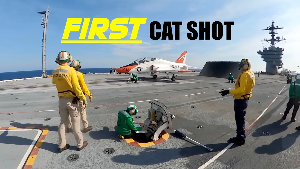 Watch Nervous Students Launch Off A Navy Warship