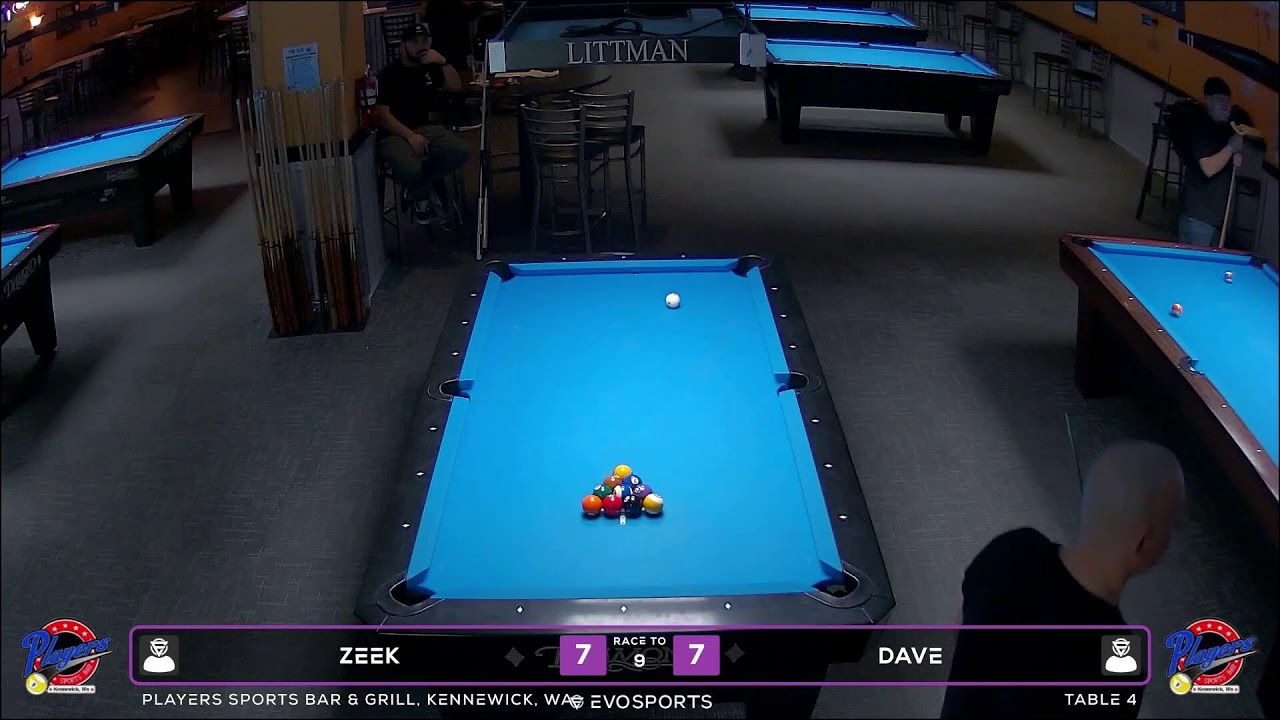 ZEEK vs DAVE - PLAYERS SPORTS BAR & GRILL - TABLE 4 | EvoSports