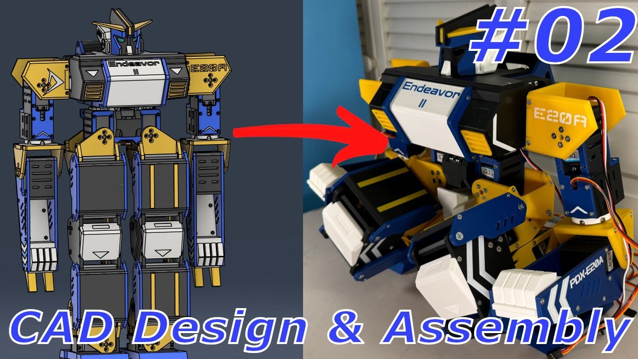 CAD Design & Assembly | (Re)Building a 3D Printed Humanoid Robot #2