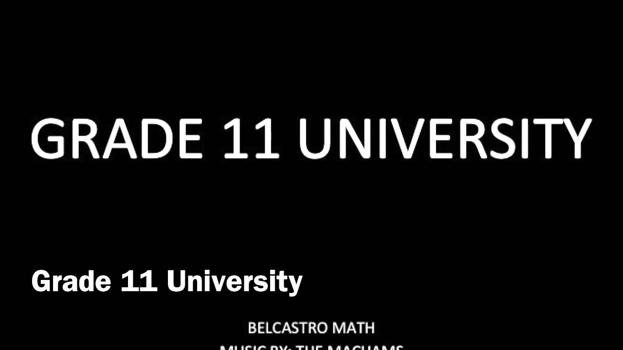 Grade 11 University Playlist