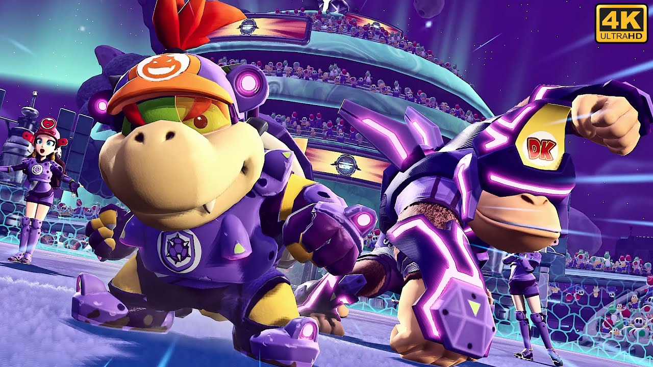 Wario Vs. Bowser Jr, - Mario Strikers: Battle League ⁴ᴷ Switch