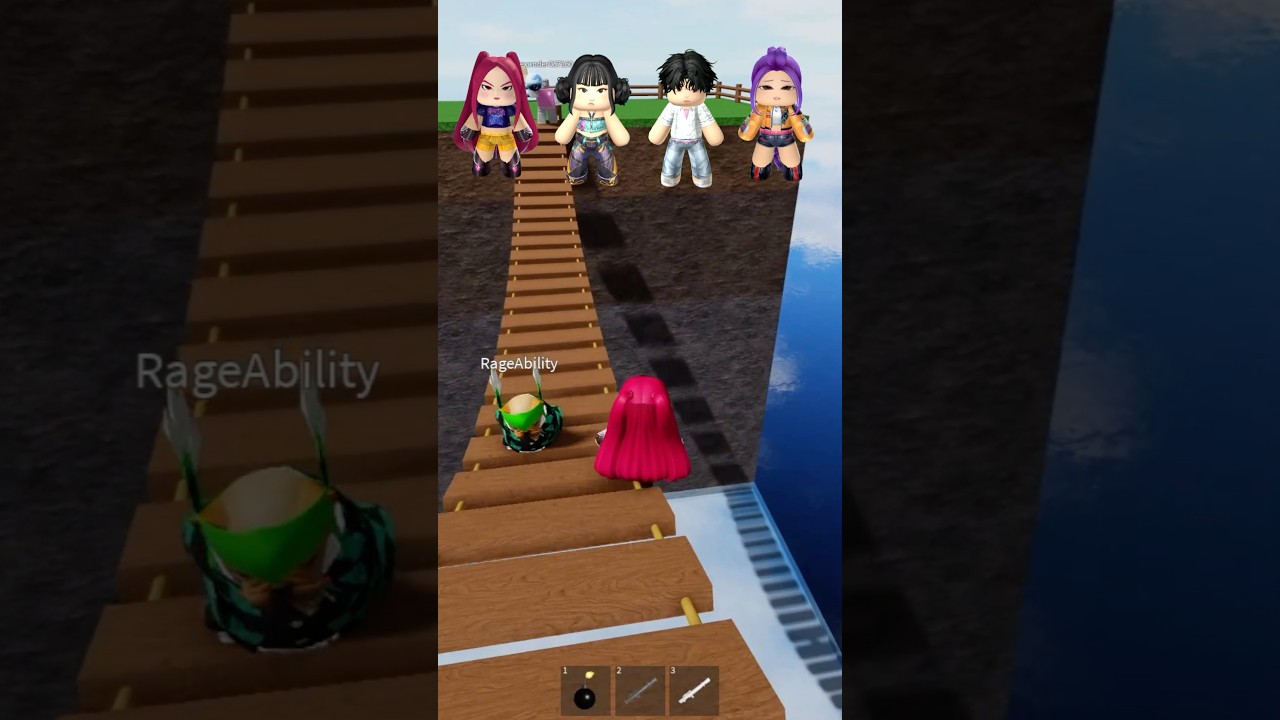 Kpop Demon Hunters doing Bridge Challenge 