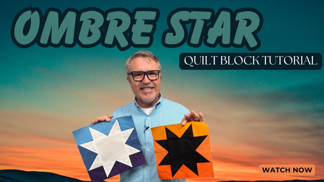 Как сшить лоскутный блок «Восьмиконечная звезда» с эффектом омбре