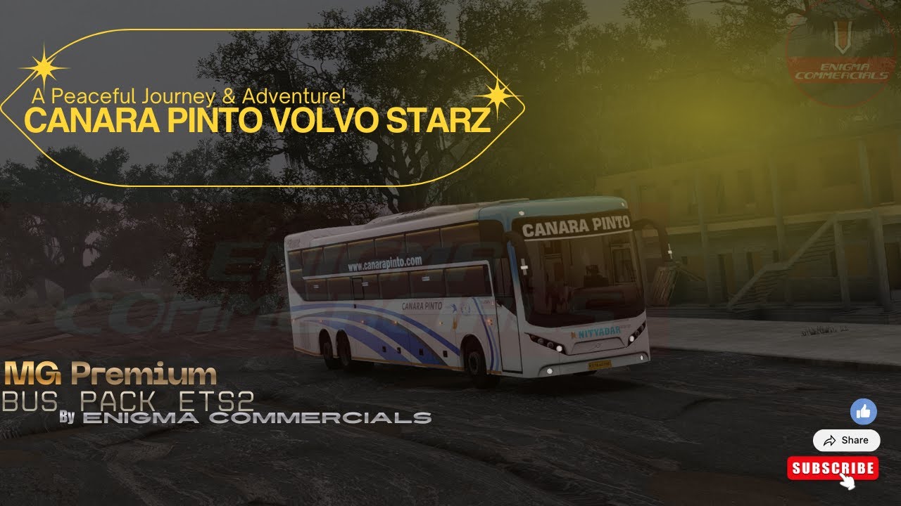 REALISTIC BUS DRIVING AND CABIN RIDECANARA PINTO VOLVO STARZ IN ETS2 | HIGHLY REALISTIC BUS MOD