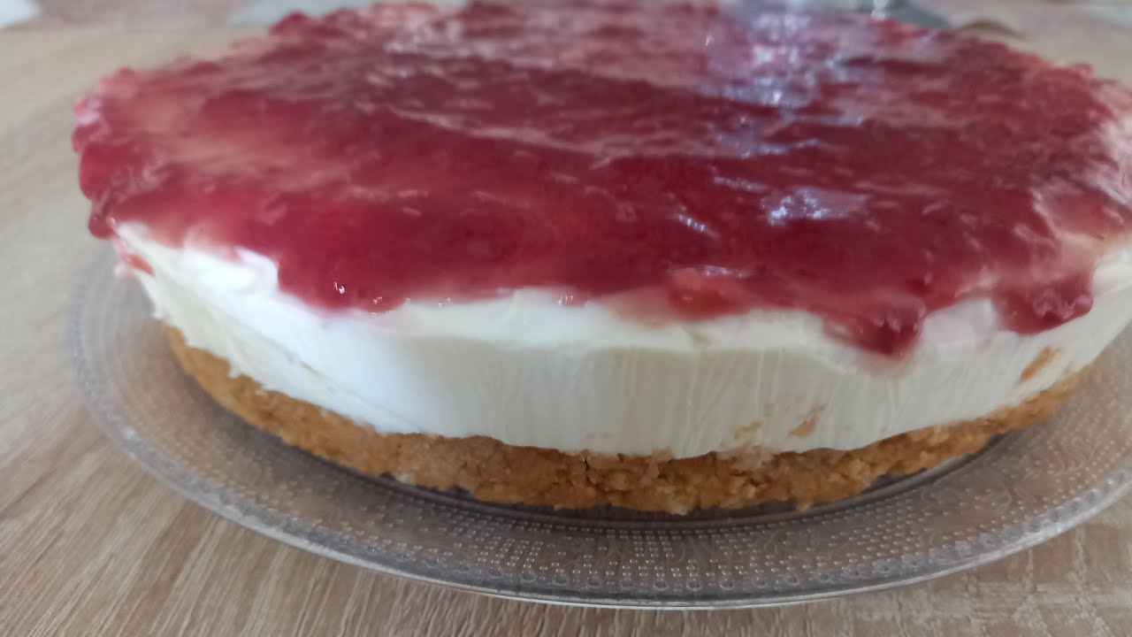 Tarta de queso y mermelada de arandanos con mambo@lasrecetasdenineta