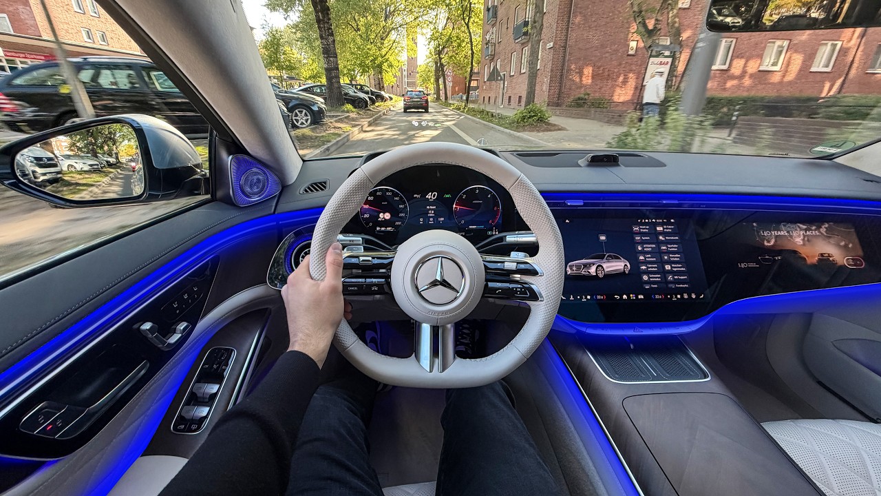 Новый Mercedes S-Class 2027 года: тест-драйв от первого лица! Роскошный салон! Фоновая подсветка!