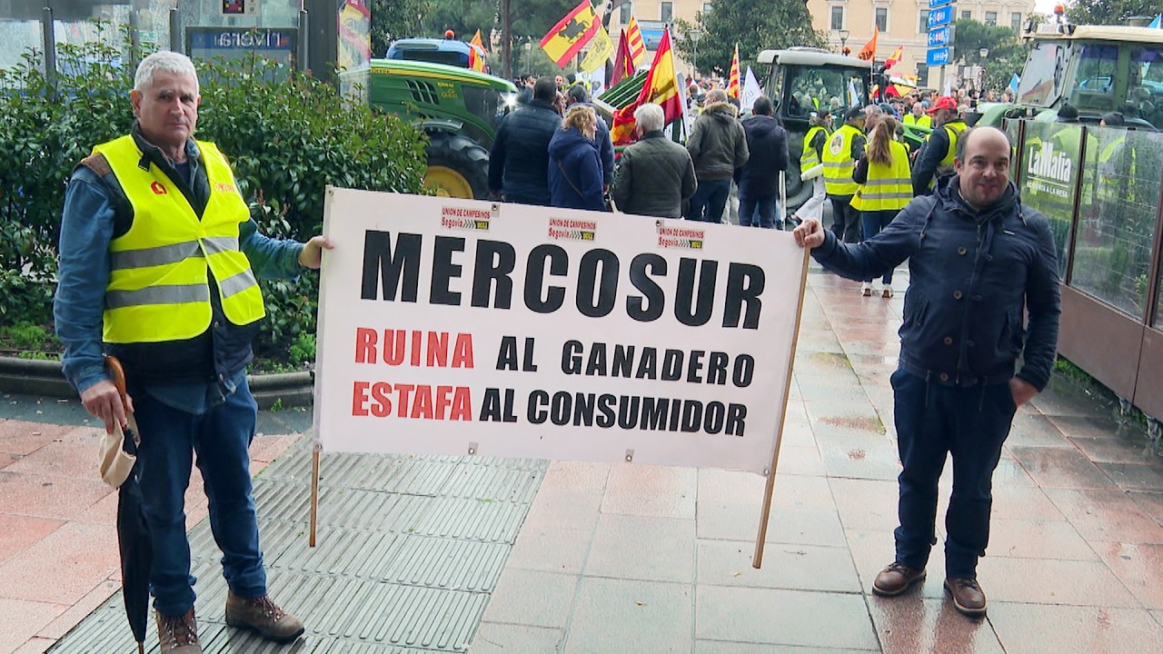 Los agricultores toman Madrid para protestar por el acuerdo UE-Mercosur