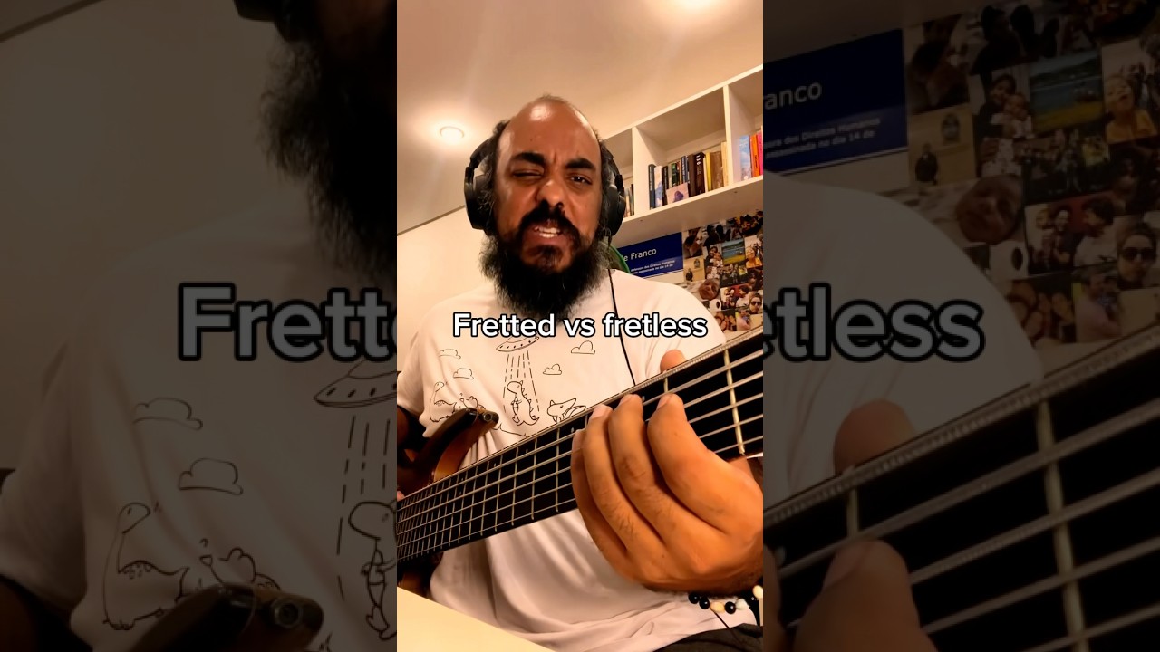 Fretted vs fretless #bass #bassplayer