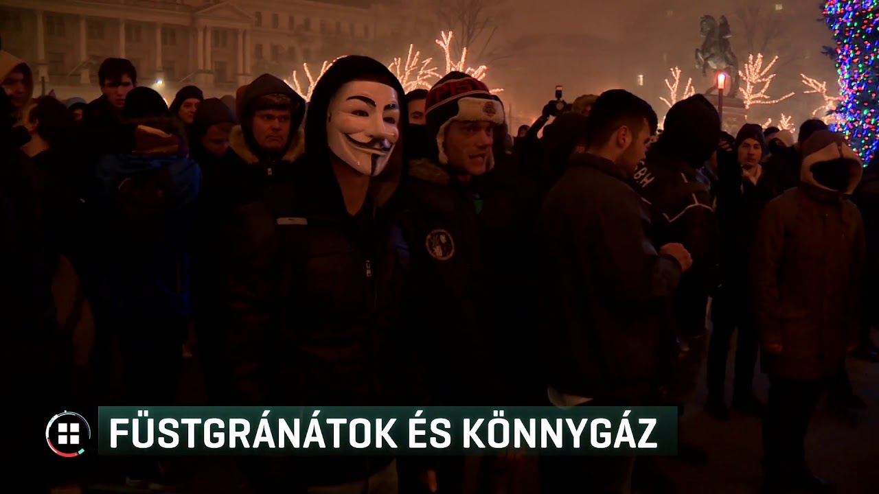 Csütörtöki tüntetés: füstgránátok és könnygáz 18-12-14