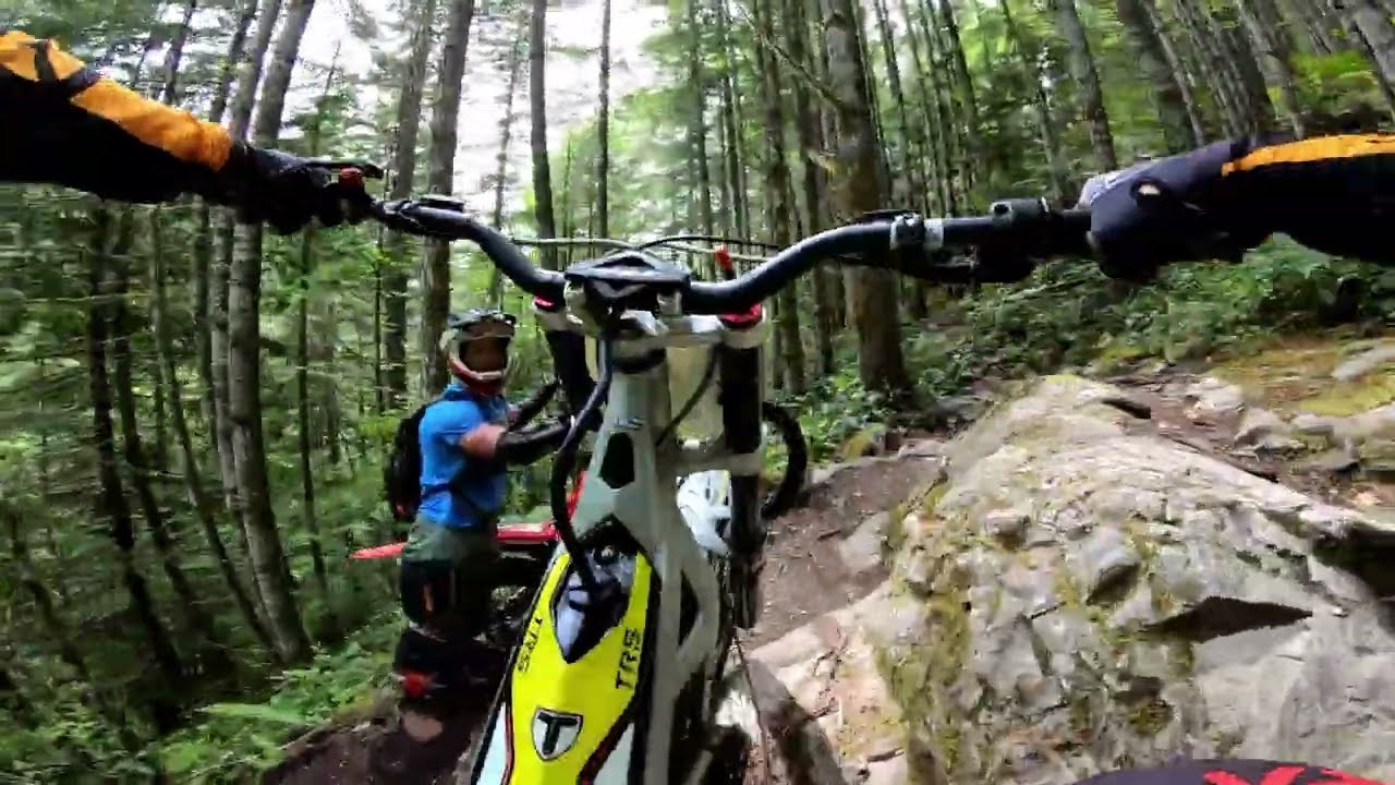 Trail riding the trials bike - Squamish