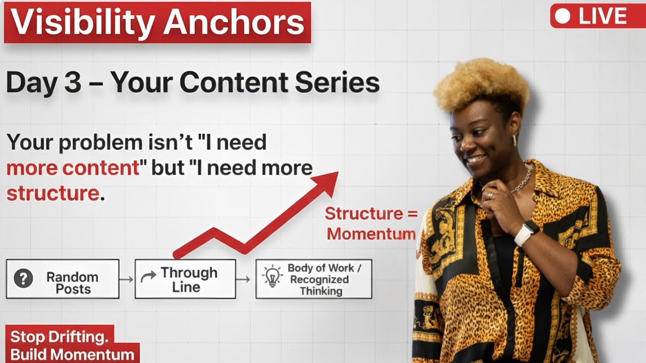 The Visibility Anchor Series - Day 3 | Anchor 3: Your Content Series