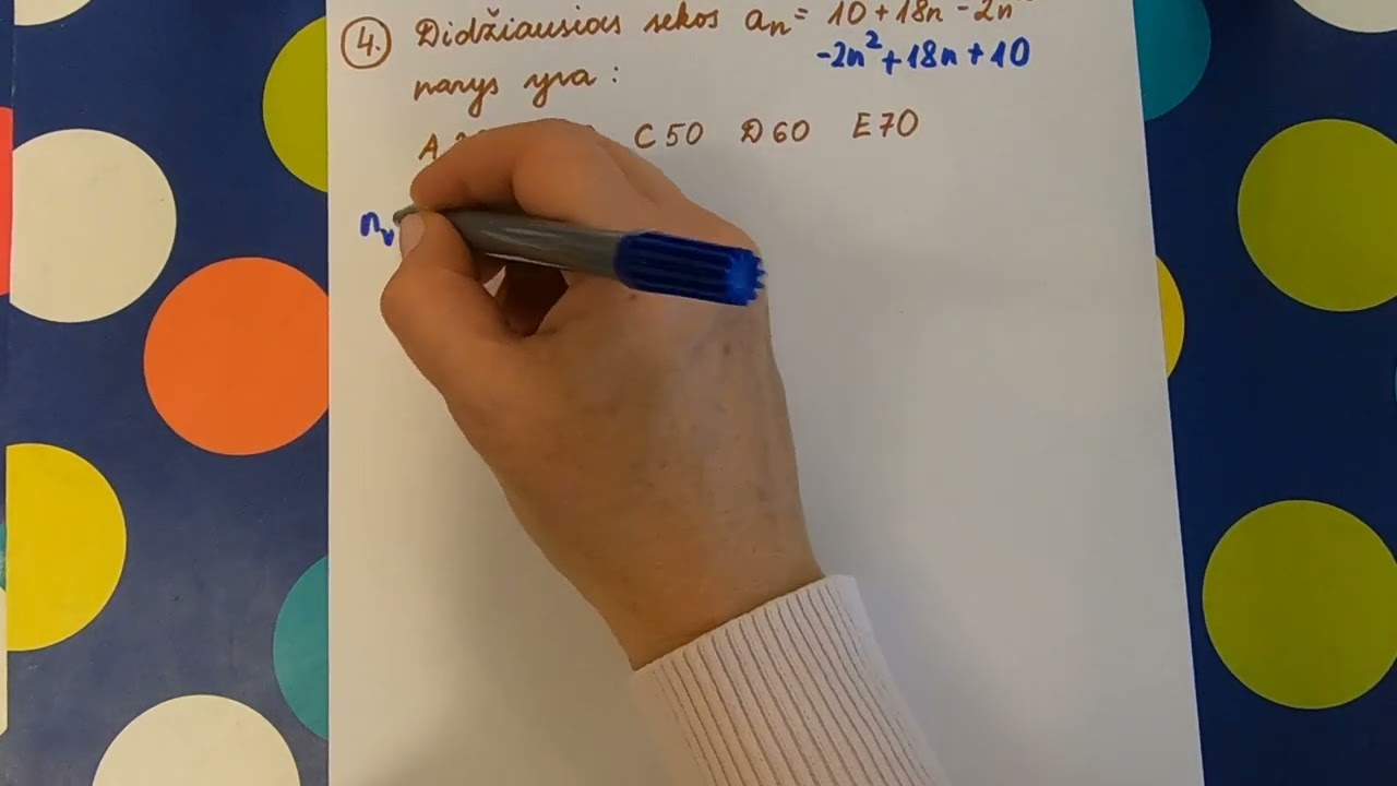12 klasė. Aritmetinė progresija. MIX