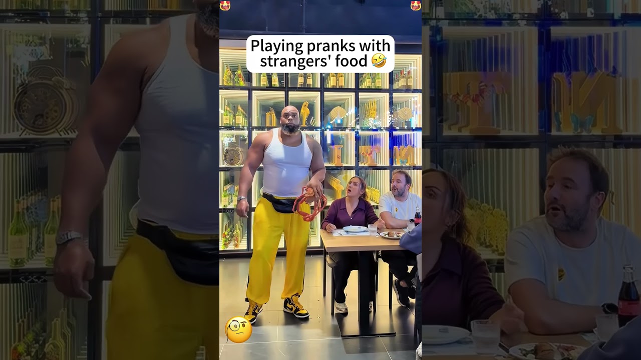 Playing pranks with strangers&rsquo; food 🤣 #amazing #funny #funnyprank #prank #foryou