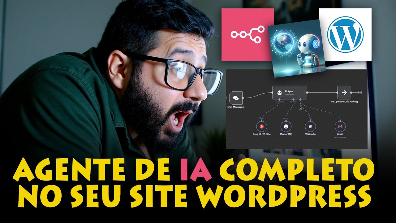Crie Seu Primeiro AGENTE de IA Com N8N para INSERIR no Site WordPress (Passo a Passo) Como Chat