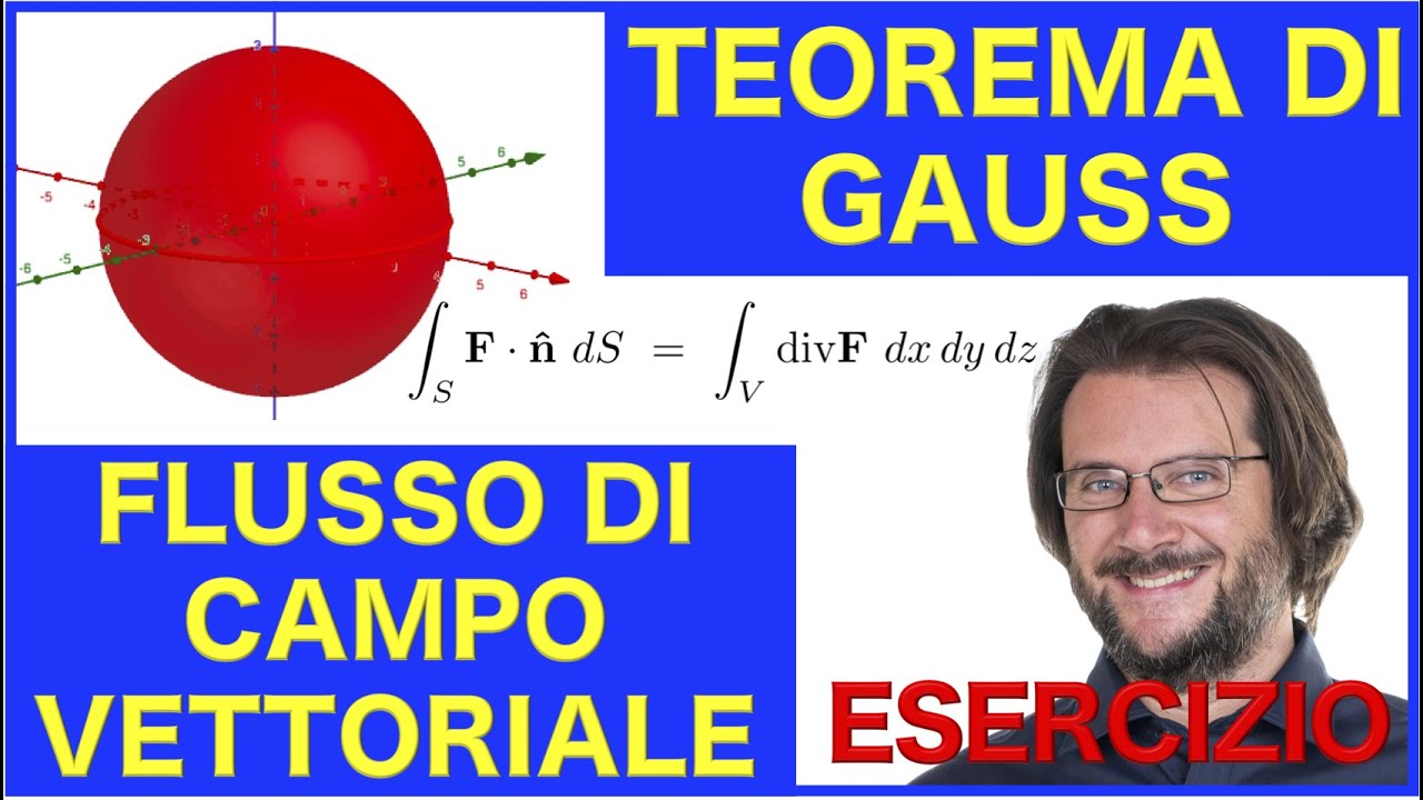 Flusso di campo vettoriale e Teorema della divergenza di Gauss, esercizio svolto