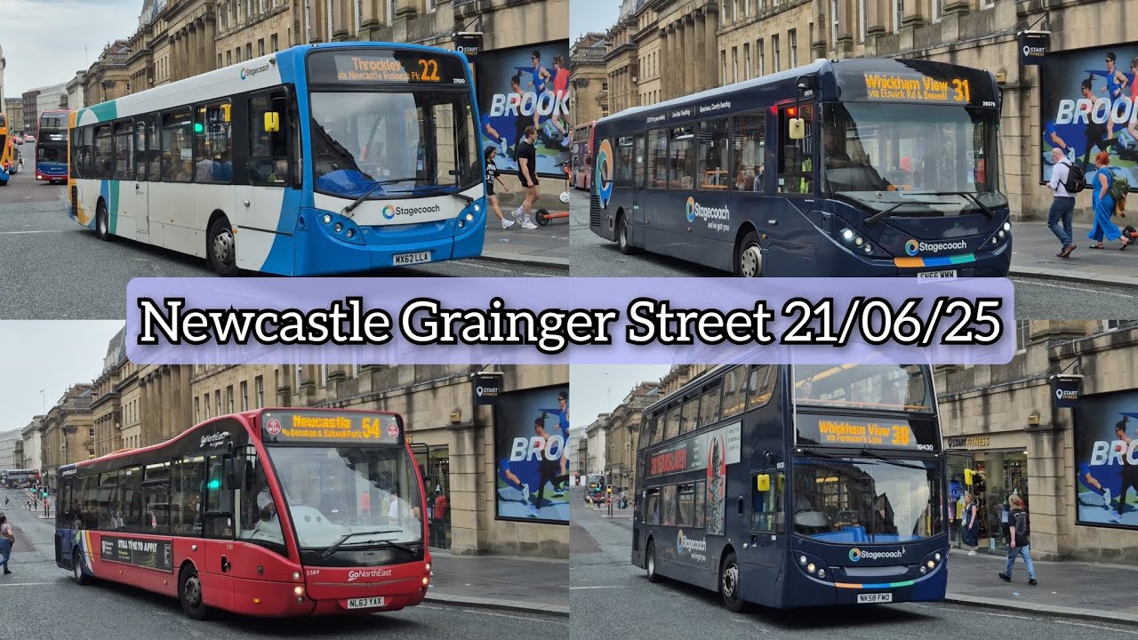 Buses at Newcastle Grainger Street. | 21/06/25.