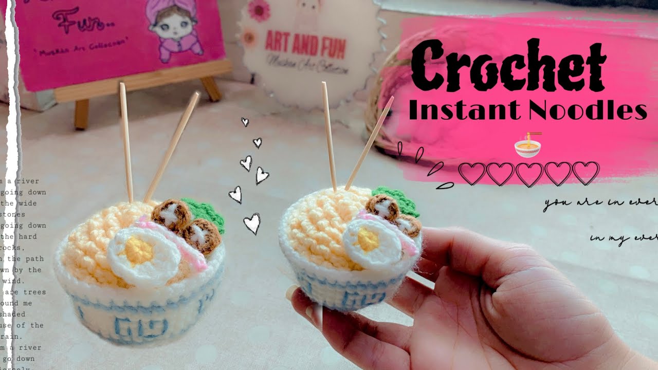 Crochet Noodles Soup |Crochet ramen Bowl | crochet Maggi #youtubevideos #crew07 #tubelite #viral #yt