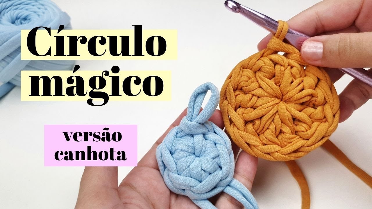 (VERSÃO CANHOTA) Como fazer o Anel ou Círculo Mágico no crochê FÁCIL | por Ju quem fez